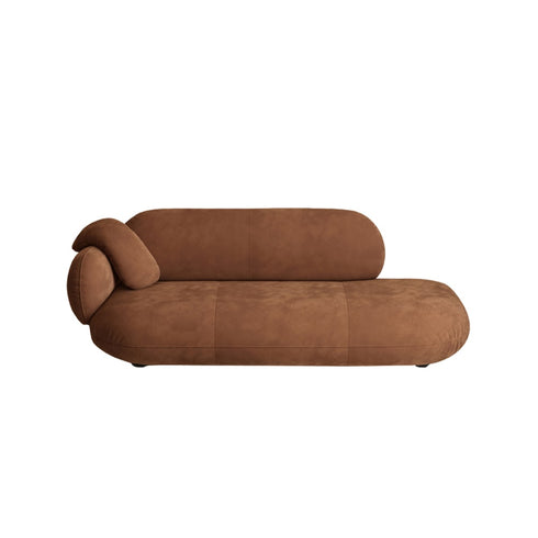 Ansley Suede Fabric Modern Loveseat Sofa